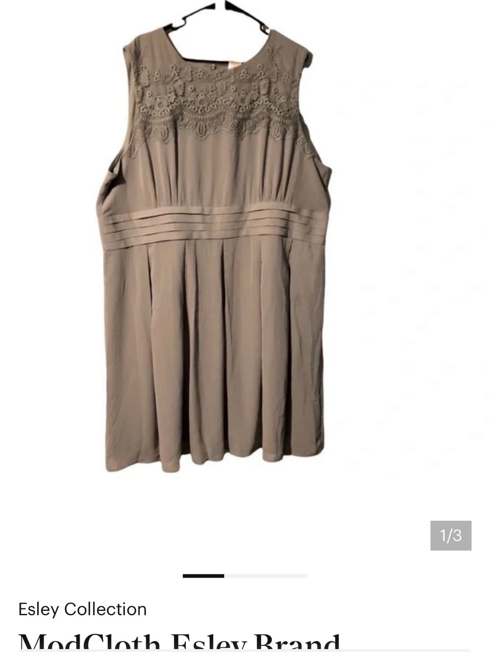 ModCloth Esley Brand Gray Lace Dress 4X